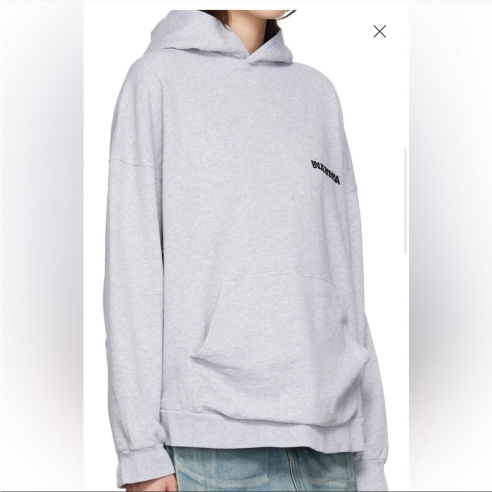 Balenciaga Wide Fit Hoodie w Embroidered back NWT - Picture 10 of 11